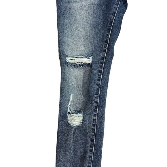 Urban Outfitters BDG Jeans Womens 2 Crop Twig High Rise Blue Distressed Raw Hem - Picture 8 of 14